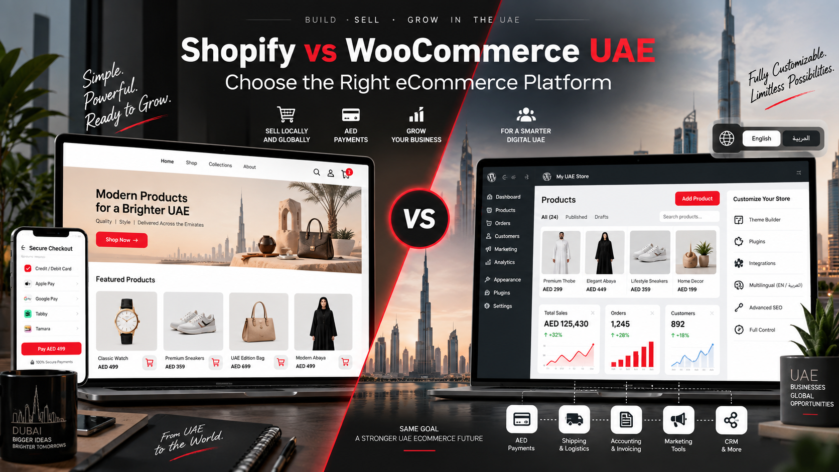 Shopify vs WooCommerce for UAE Businesses